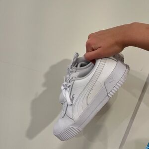 New women’s platform puma white sneakers